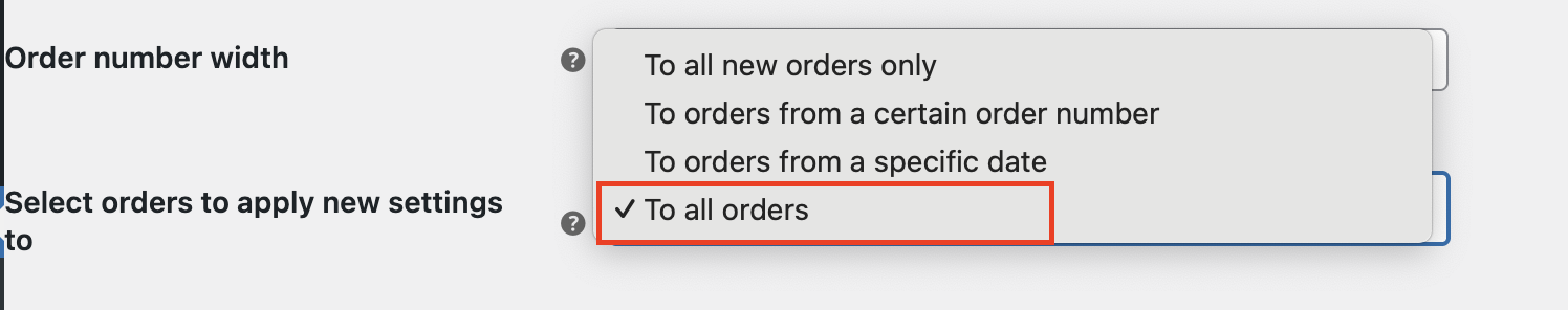 Custom Order Numbers Options - Tyche Softwares Documentation