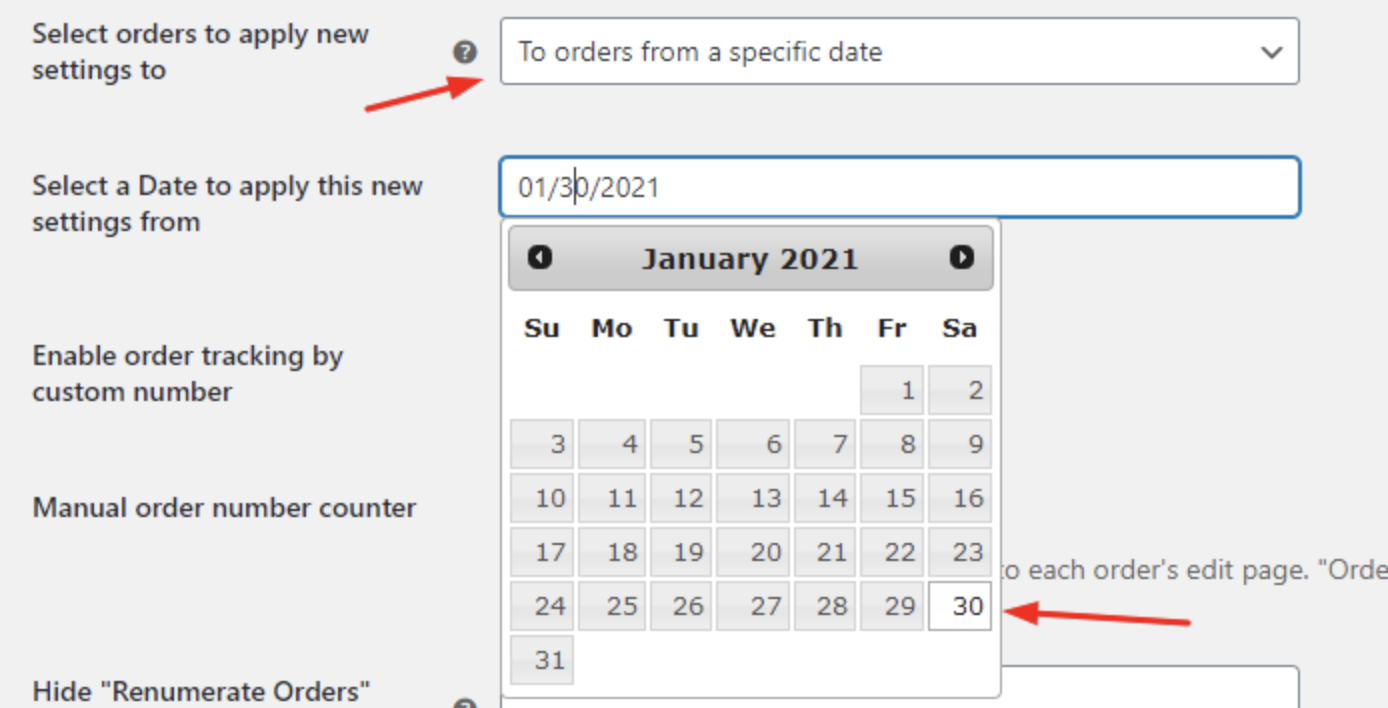 Custom Order Numbers Options - Tyche Softwares Documentation