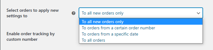 Custom Order Numbers Options - Tyche Softwares Documentation