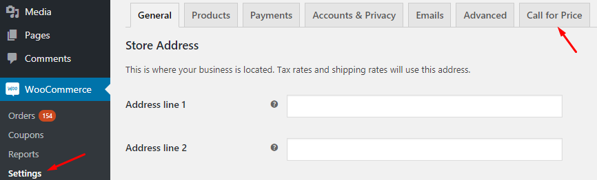 General Settings With Call for Price for WooCommerce - Tyche Softwares Documentation