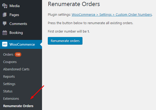 Renumerate Orders - Tyche Softwares Documentation