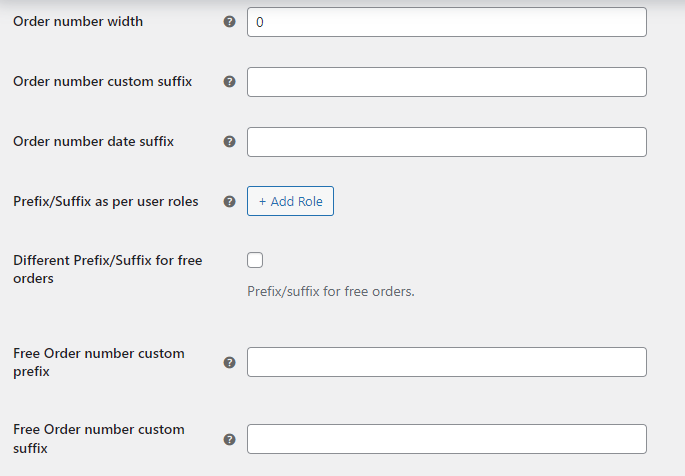 Custom Order Numbers Options 3 Custom Order Numbers Options - Tyche Softwares Documentation