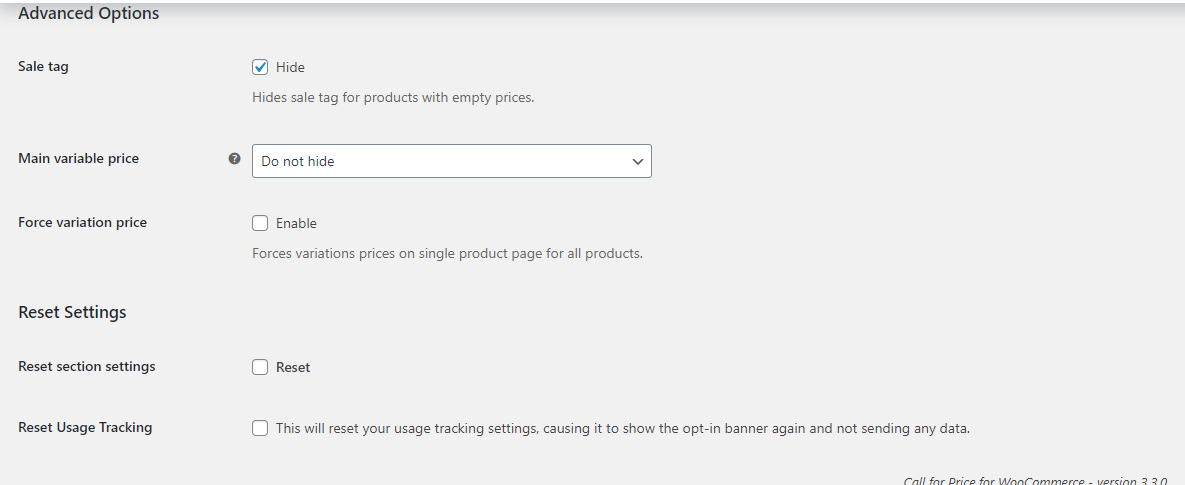 General Settings With Call for Price for WooCommerce - Tyche Softwares Documentation