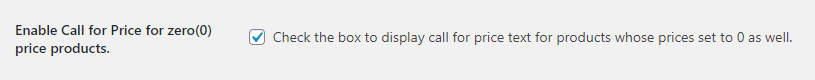 General Settings With Call for Price for WooCommerce - Tyche Softwares Documentation