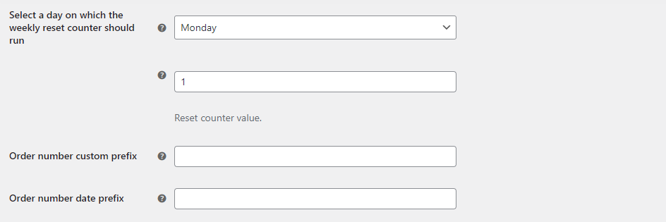 Custom Order Numbers Options 2 Custom Order Numbers Options - Tyche Softwares Documentation