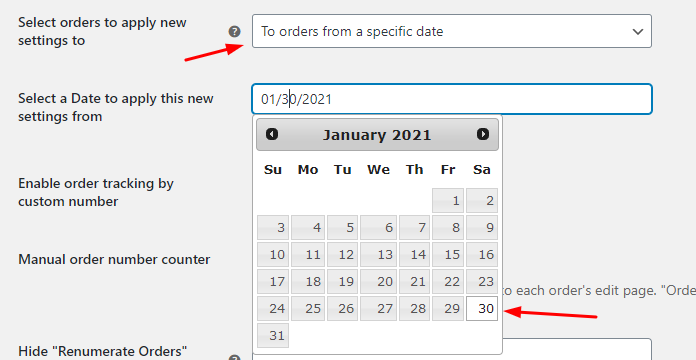 Custom Order Numbers Options 53 Custom Order Numbers Options - Tyche Softwares Documentation