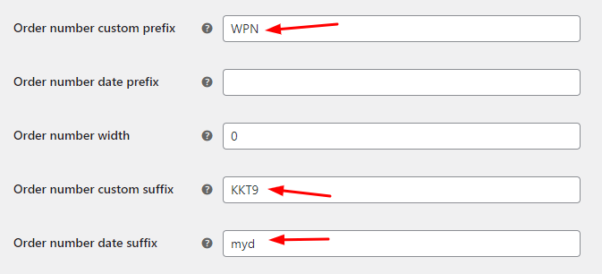 Custom Order Numbers Options - Tyche Softwares Documentation