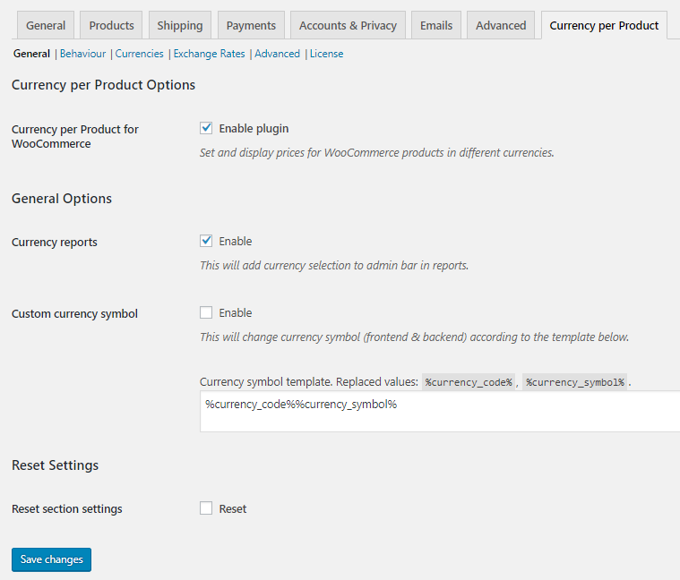 General Settings Currency per Product for WooCommerce - Tyche Softwares Documentation