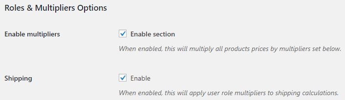 Multipliers Settings - Tyche Softwares Documentation