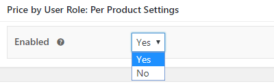 Per Product Settings in Product Prices By User Roles for WooCommerce - Tyche Softwares Documentation