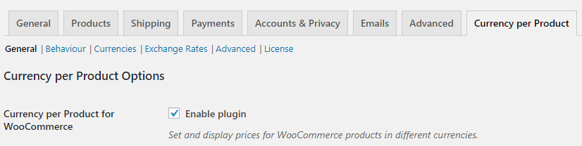 General Settings Currency per Product for WooCommerce - Tyche Softwares Documentation