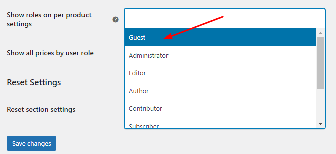 Per Product Settings in Product Prices By User Roles for WooCommerce - Tyche Softwares Documentation