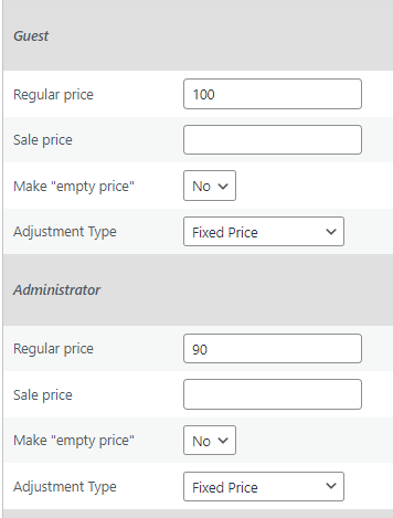 Per Product Settings in Product Prices By User Roles for WooCommerce - Tyche Softwares Documentation