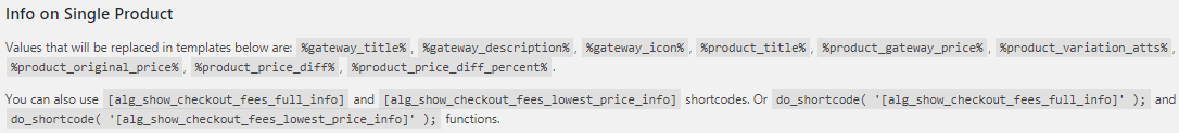 Info Settings - Tyche Softwares Documentation