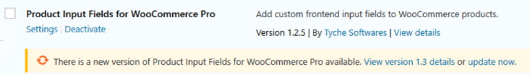 Updates on Product Input Fields for WooCommerce - Tyche Softwares Documentation