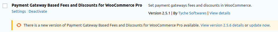 Payment Gateway Based Fees and Discounts for WooCommerce Updates - Tyche Softwares Documentation