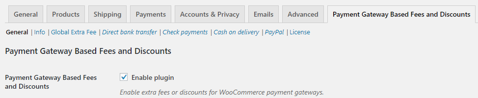 Payment Gateway Based Fees and Discounts for WooCommerce General Settings - Tyche Softwares Documentation