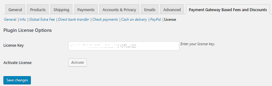 Activating The License Key Of Payment Gateway Based Fees - Tyche Softwares Documentation