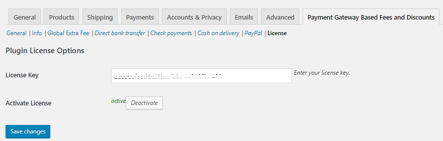 Activating The License Key Of Payment Gateway Based Fees - Tyche Softwares Documentation