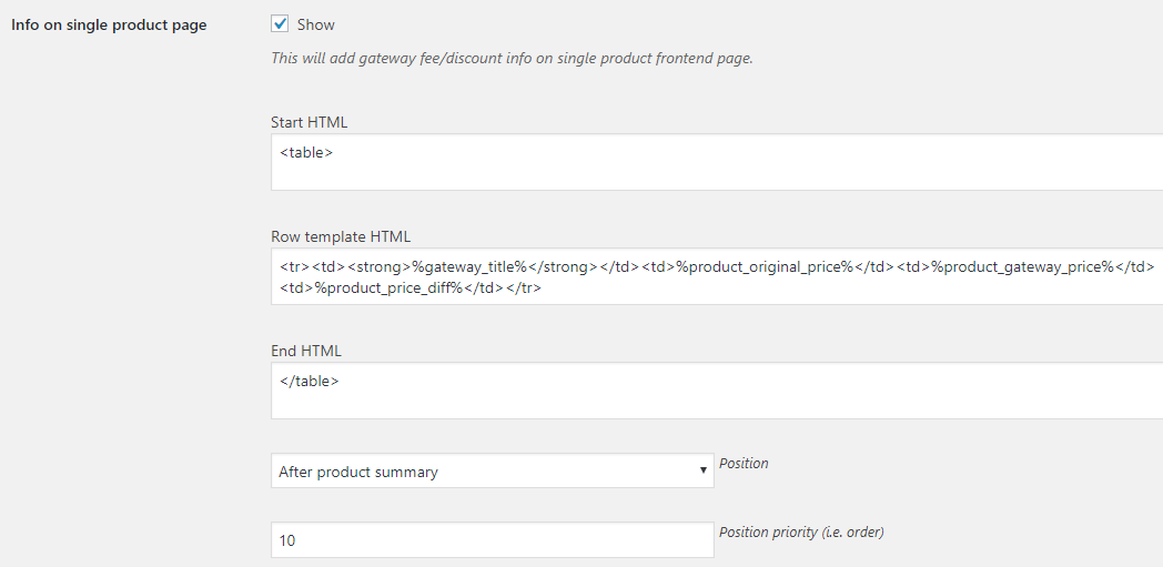 Info Settings - Tyche Softwares Documentation