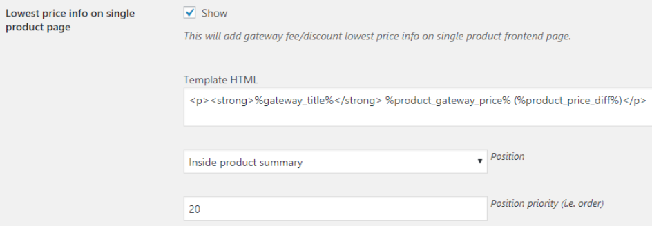 Info Settings - Tyche Softwares Documentation