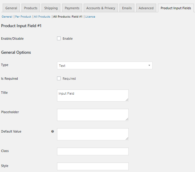 All Products Settings - Tyche Softwares Documentation