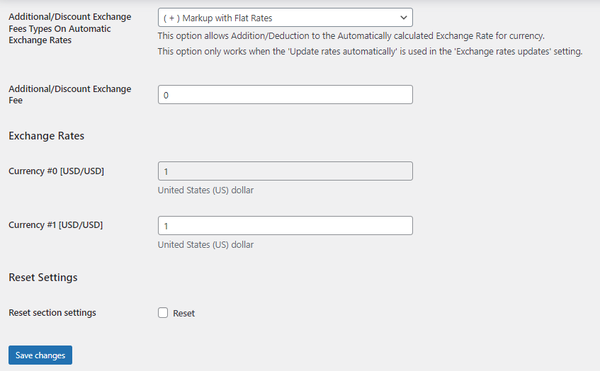 Exchange Rates Settings - Tyche Softwares Documentation