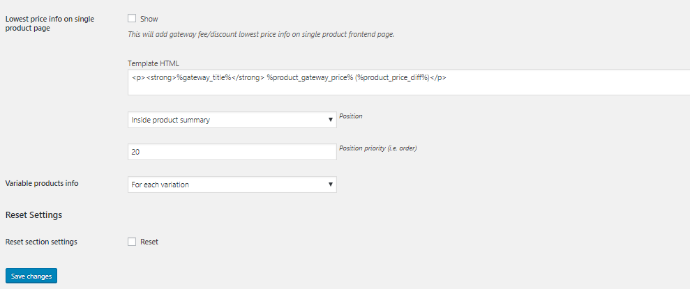 Info Settings - Tyche Softwares Documentation