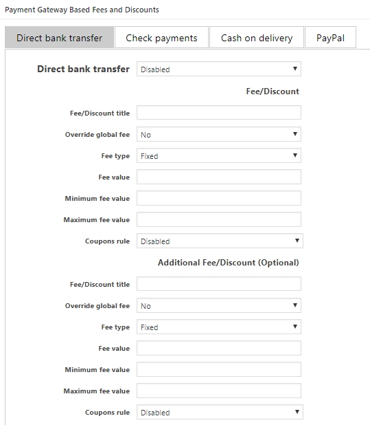 Payment Gateway Based Fees and Discounts for WooCommerce General Settings - Tyche Softwares Documentation