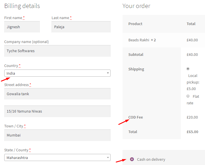 Payment Gateway Settings - Cash on delivery - Tyche Softwares Documentation