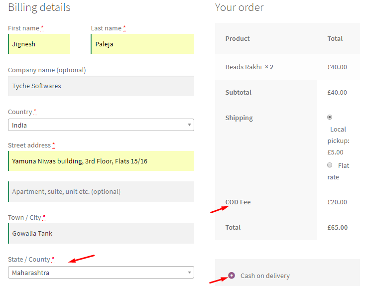 Payment Gateway Settings - Cash on delivery 29 Payment Gateway Settings - Cash on delivery - Tyche Softwares Documentation