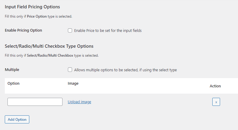 Product Input Fields Settings (All Products: #Field 1) 4 Product Input Fields Settings (All Products: #Field 1) - Tyche Softwares Documentation