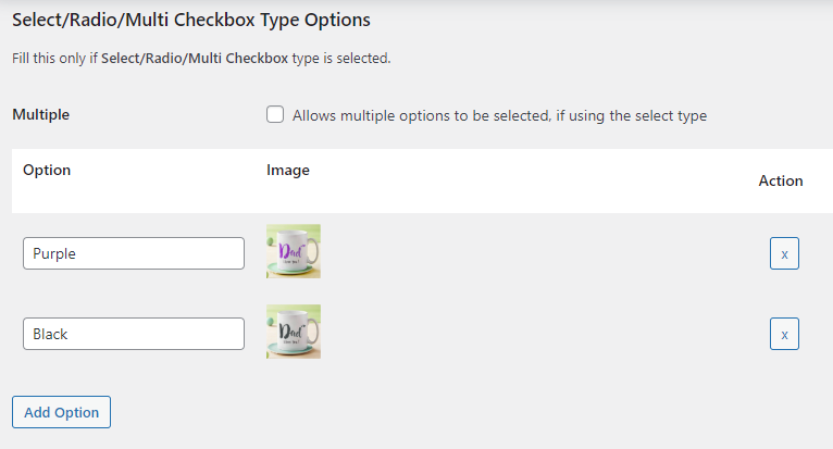 Product Input Fields Settings (All Products: #Field 1) - Tyche Softwares Documentation