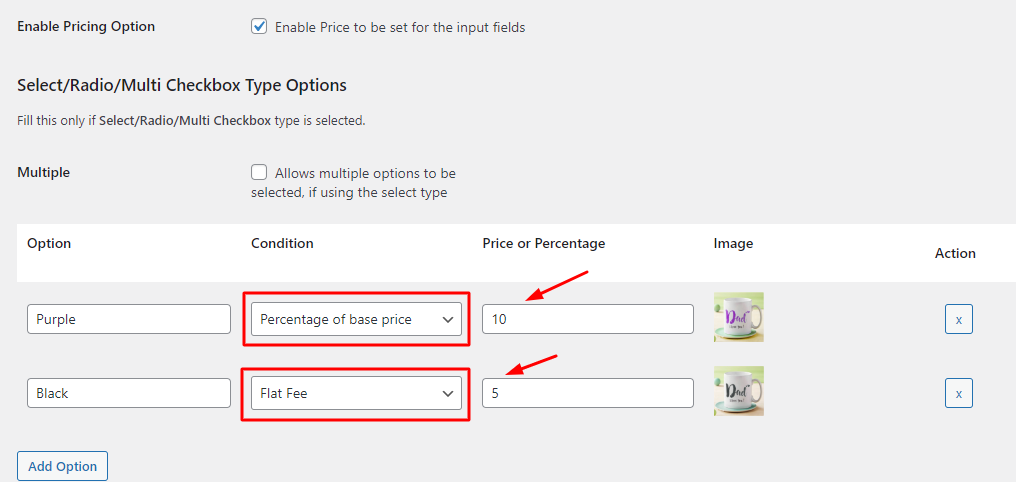 Product Input Fields Settings (All Products: #Field 1) - Tyche Softwares Documentation