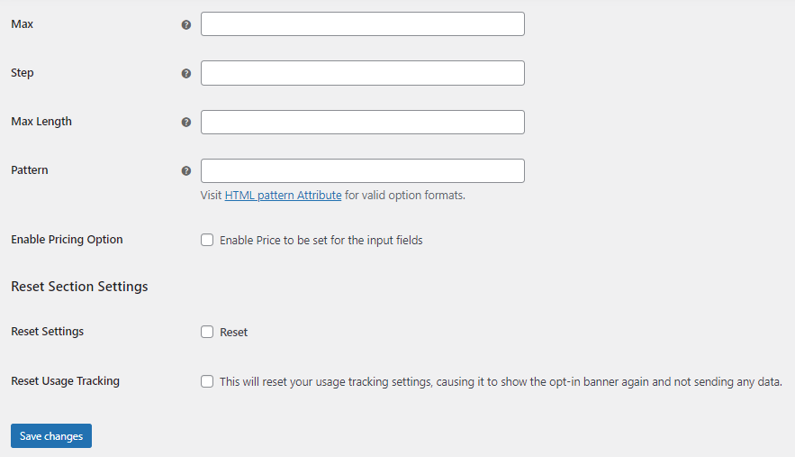 Product Input Fields Settings (All Products: #Field 1) - Tyche Softwares Documentation