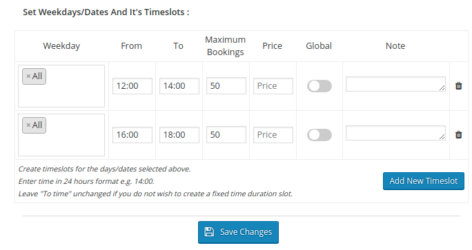 Timezone conversion - Created Time slots in Availability Tab
