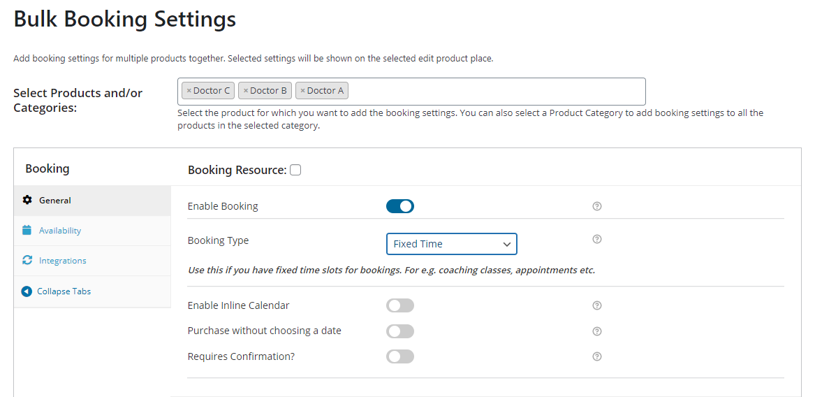 Bulk Booking Settings 2 Bulk Booking Settings - Tyche Softwares Documentation