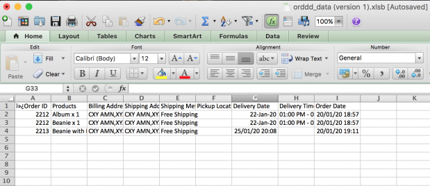 Export Delivery Dates to Print and CSV - Tyche Softwares Documentation