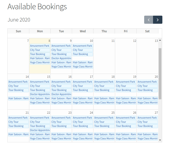 Calendar View