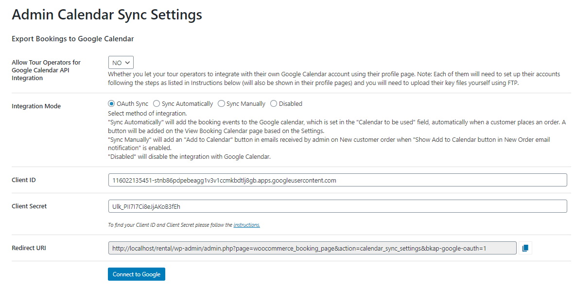 google calendar sync settings - google calendar sync via oauth