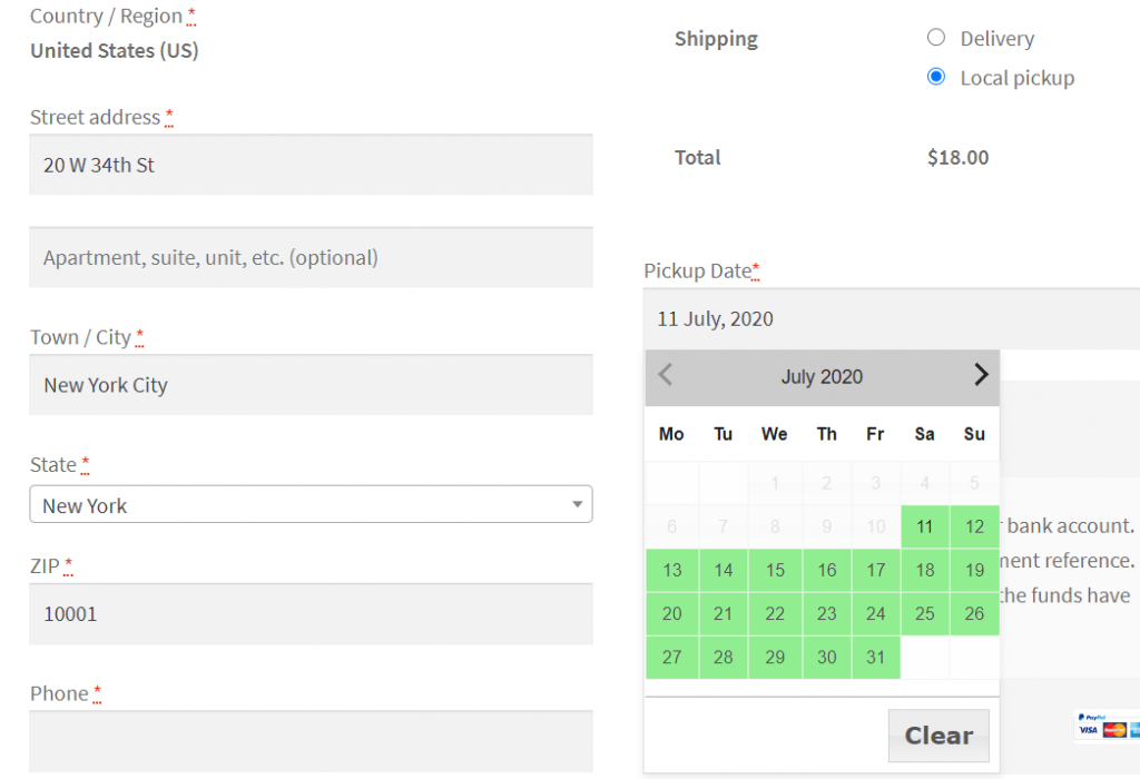 Allow customers to choose between Delivery or Pickup on checkout with custom delivery settings - Tyche Softwares Documentation