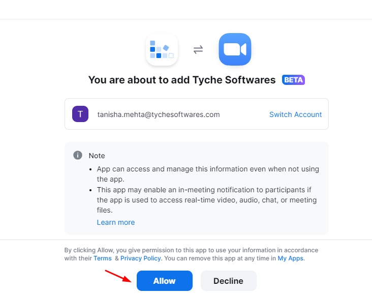 Zoom Integration - Tyche Softwares Documentation