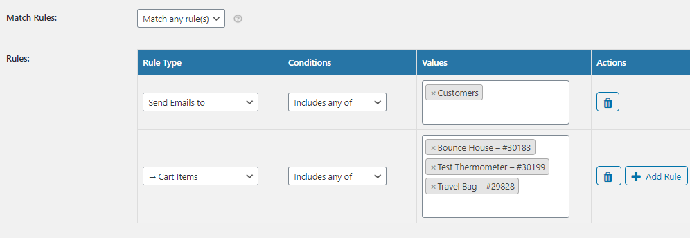 Rules Engine for Email Templates - Tyche Softwares Documentation