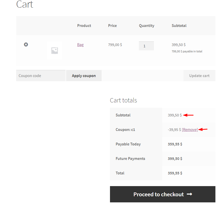 Enable coupons on the deposit amount - Tyche Softwares Documentation