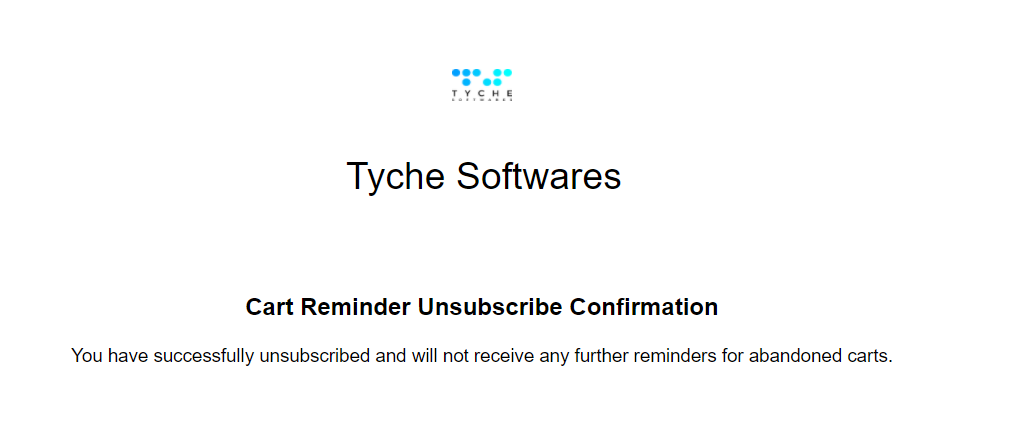Unsubscribe Landing Page Options - Tyche Softwares Documentation