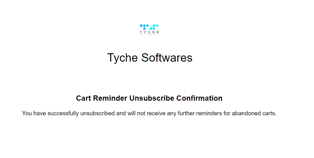 Unsubscribe Landing Page Options - Tyche Softwares Documentation