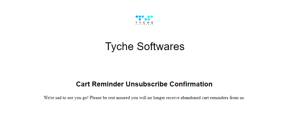 Unsubscribe Landing Page Options - Tyche Softwares Documentation