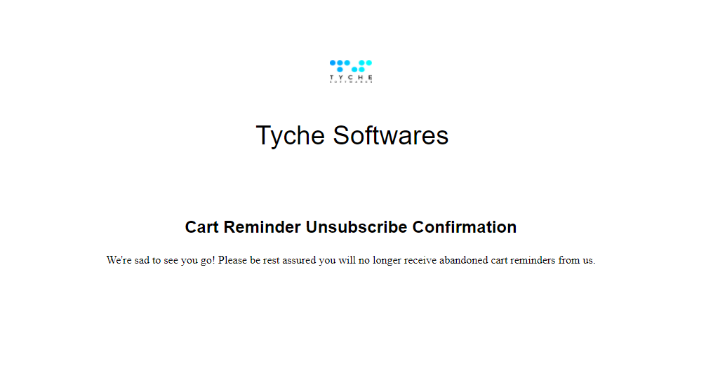 Unsubscribe Landing Page Options - Tyche Softwares Documentation