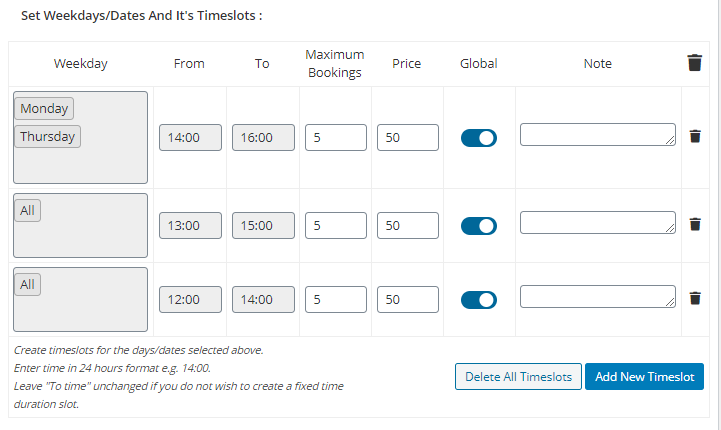 Setup Multiple Dates Booking - Tyche Softwares Documentation