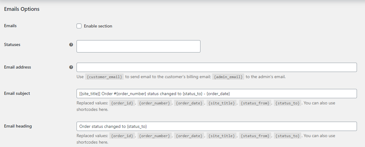 Sending Email Notifications - Tyche Softwares Documentation
